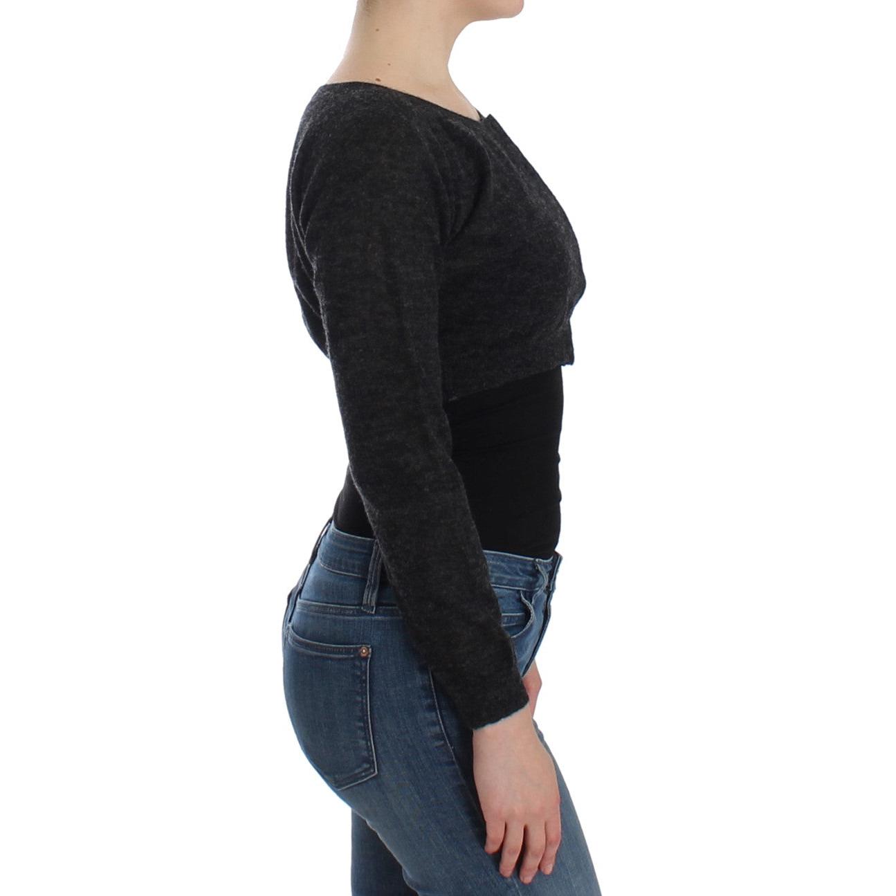 Gray Knit Wool Cardigan Sweater - coffeewithmee2