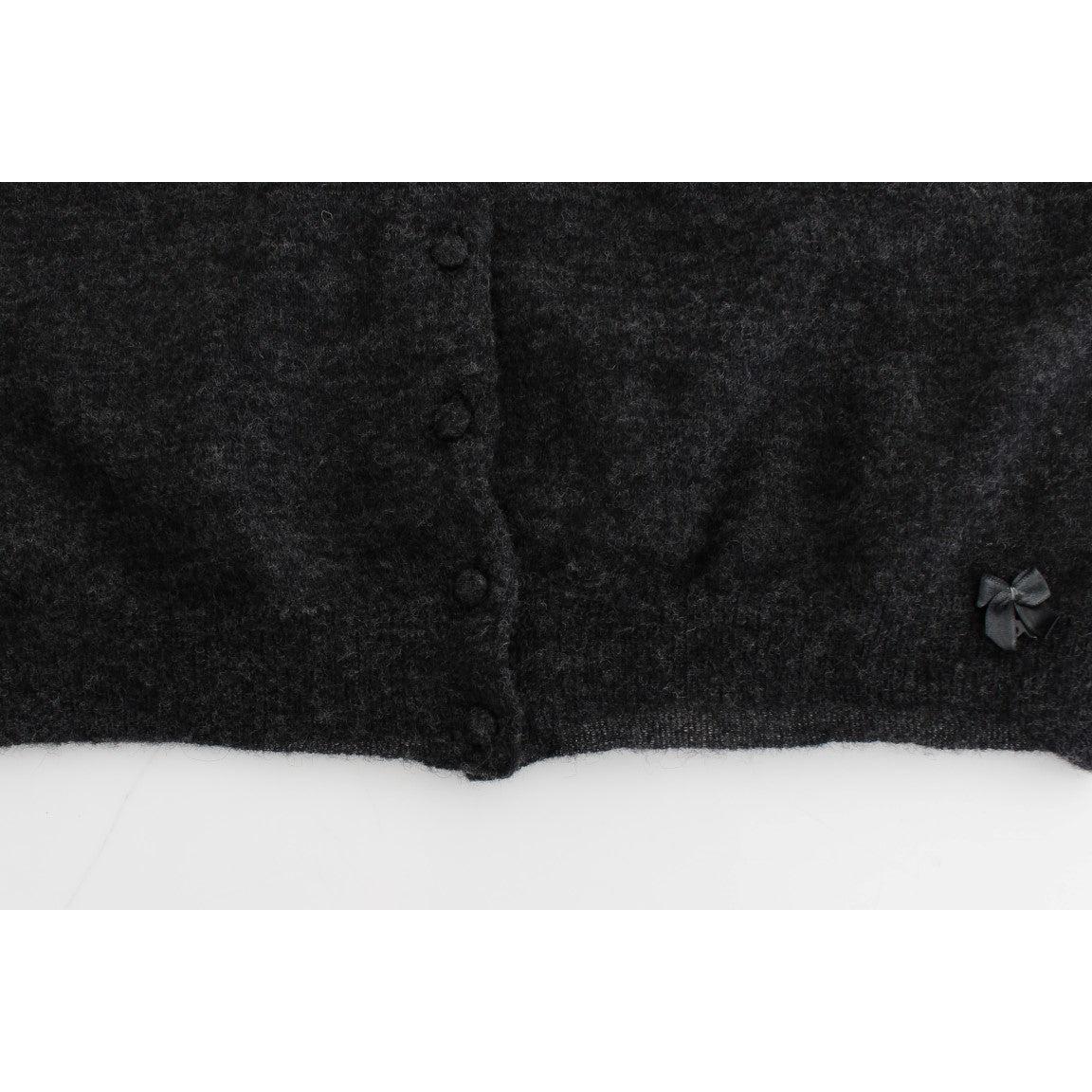 Gray Knit Wool Cardigan Sweater - coffeewithmee2