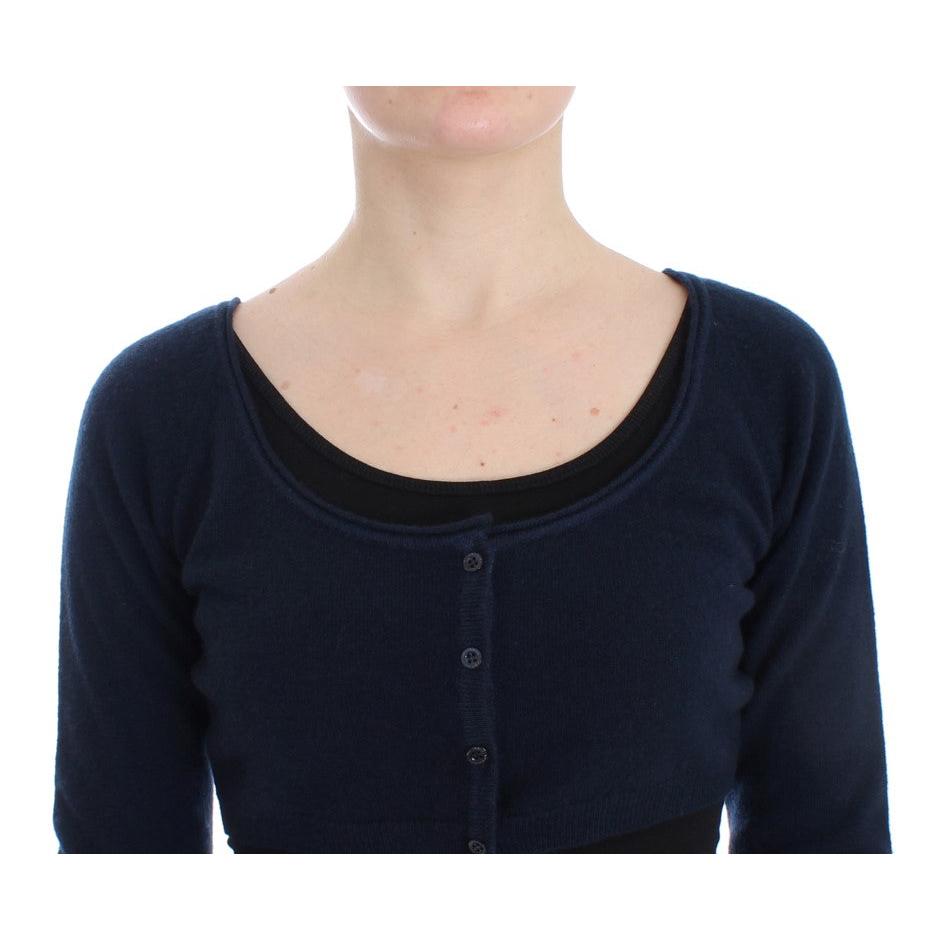 Blue Cashmere Cardigan Sweater - coffeewithmee2