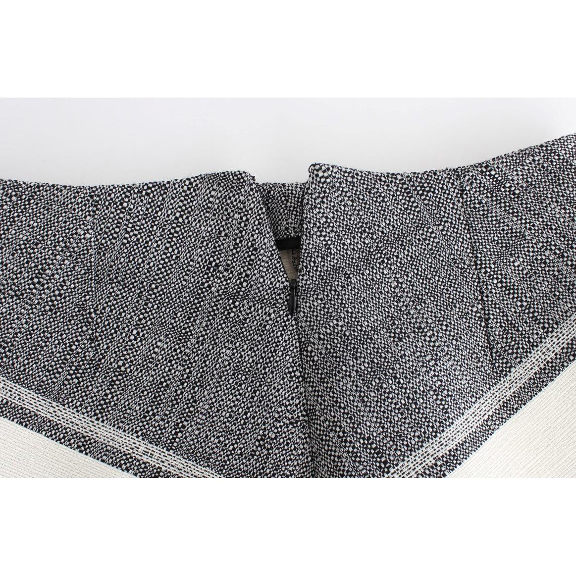 Gray Black Liza Leather Straight Pencil - coffeewithmee2