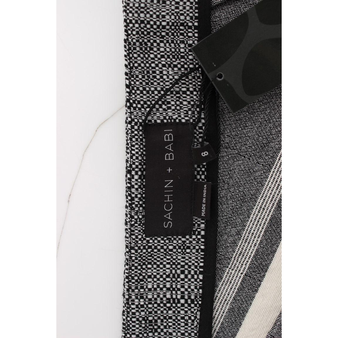 Gray Black Liza Leather Straight Pencil - coffeewithmee2