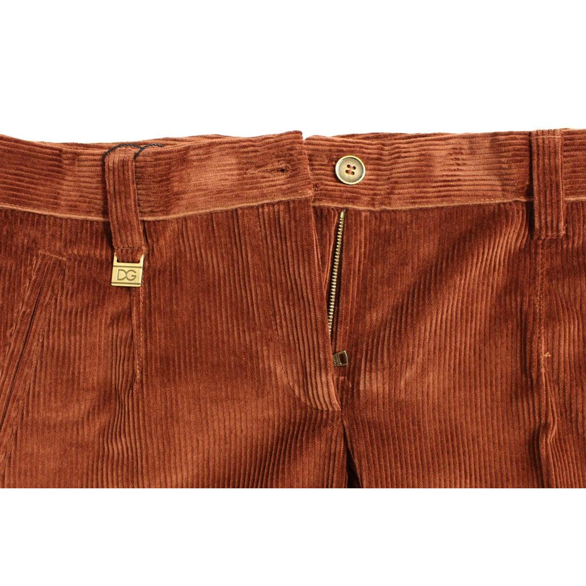 Brown Corduroys Straight Logo Casual Pants - coffeewithmee2