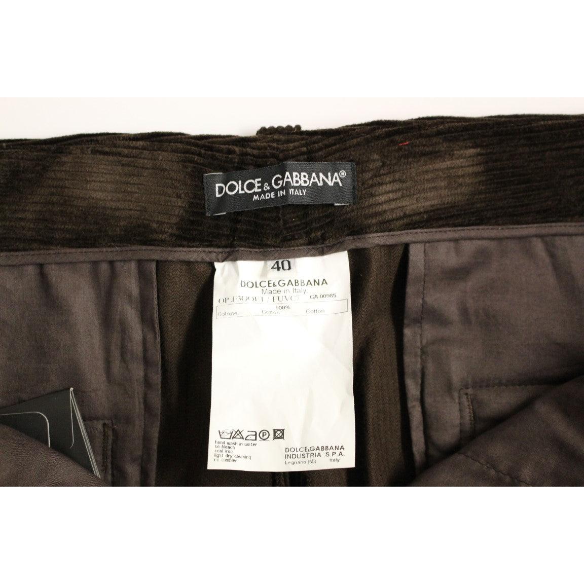 Brown Corduroys Straight Logo Casual Pants - coffeewithmee2
