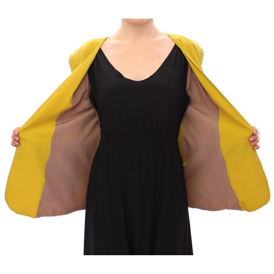 Mustard Yellow Silk Blazer Jacket - coffeewithmee2