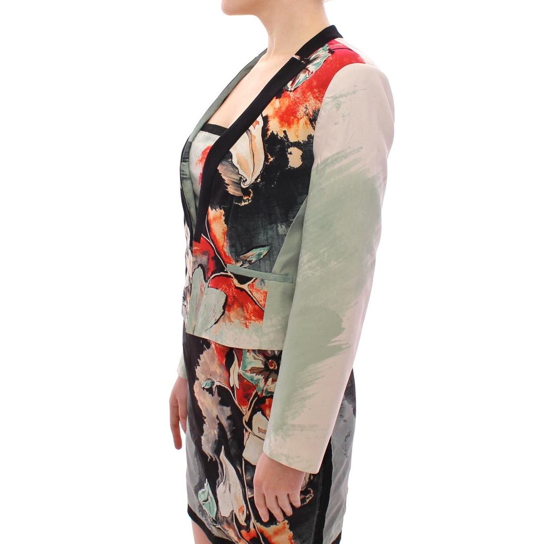 Multicolor Short Floral Blazer Jacket - coffeewithmee2