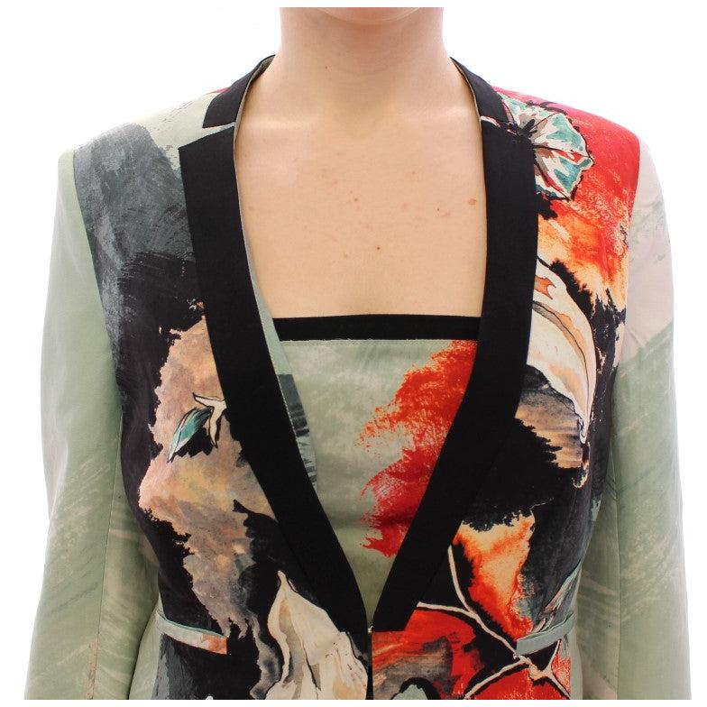 Multicolor Short Floral Blazer Jacket - coffeewithmee2