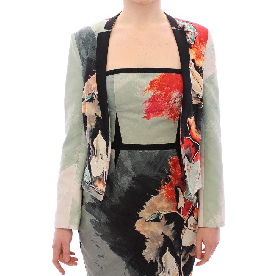 Multicolor Short Floral Blazer Jacket - coffeewithmee2
