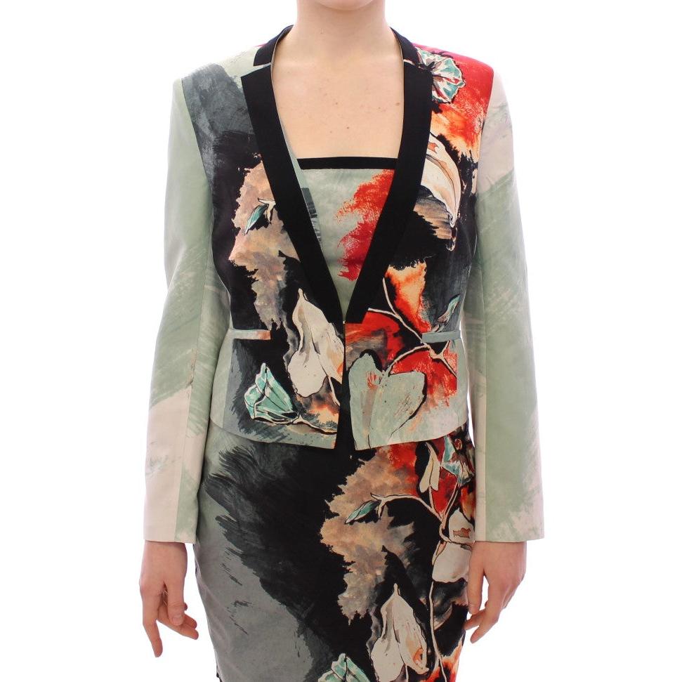 Multicolor Short Floral Blazer Jacket - coffeewithmee2