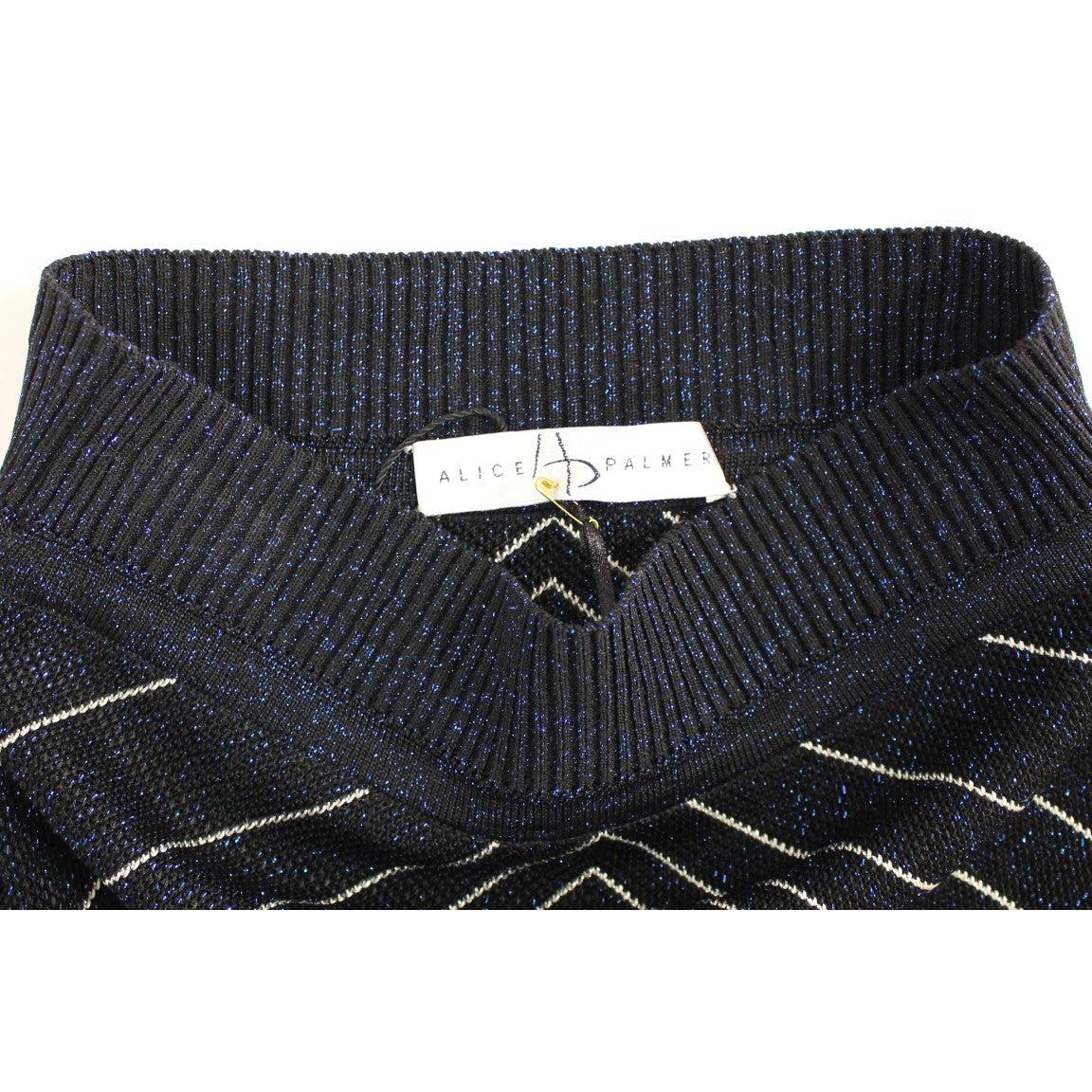 Knitted Chevron Striped Assymetrical Skirt - coffeewithmee2