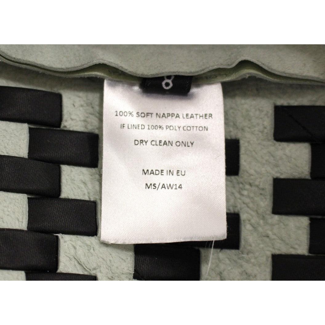 Green Black Nappa Leather Top Zipper Vest - coffeewithmee2