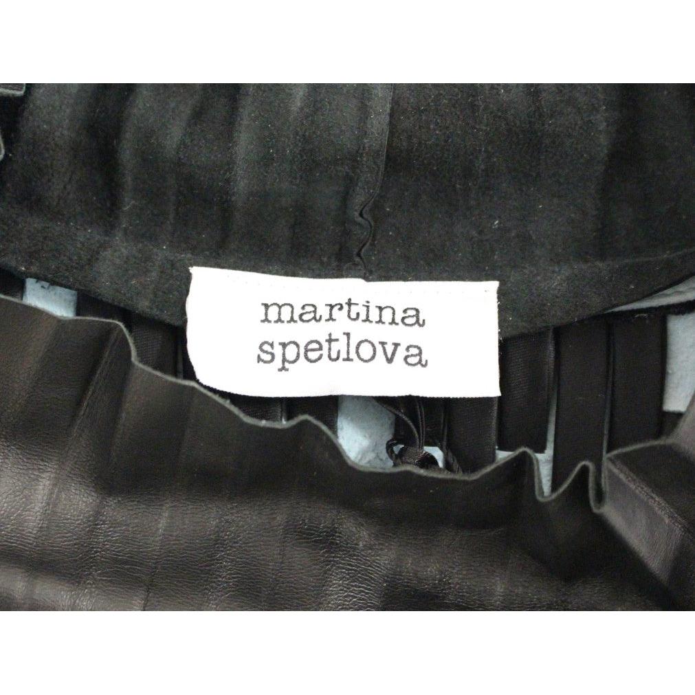 Blue Black Nappa Leather Top Sweater - coffeewithmee2