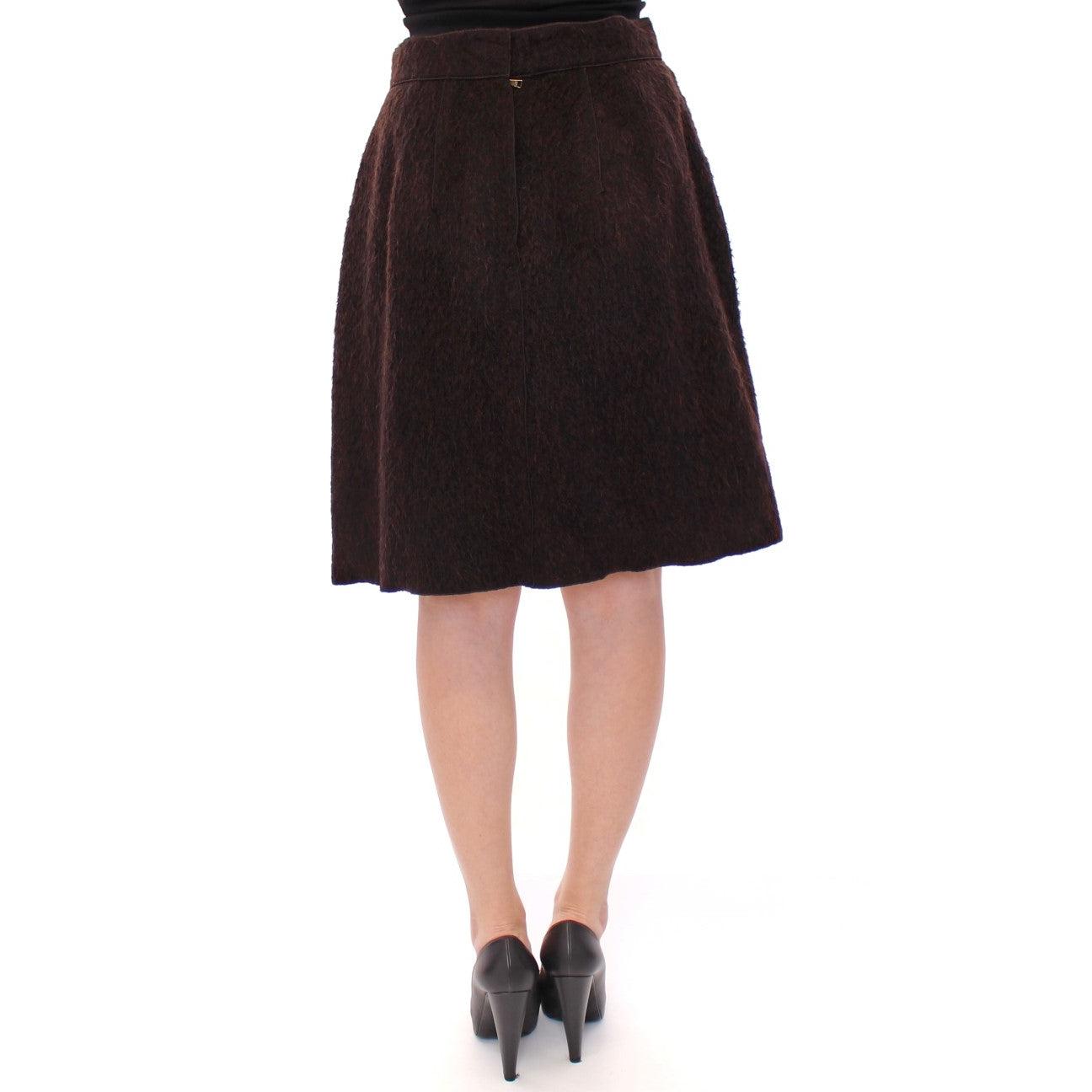 Brown Fur Above Knee Zipper Skirt - coffeewithmee2