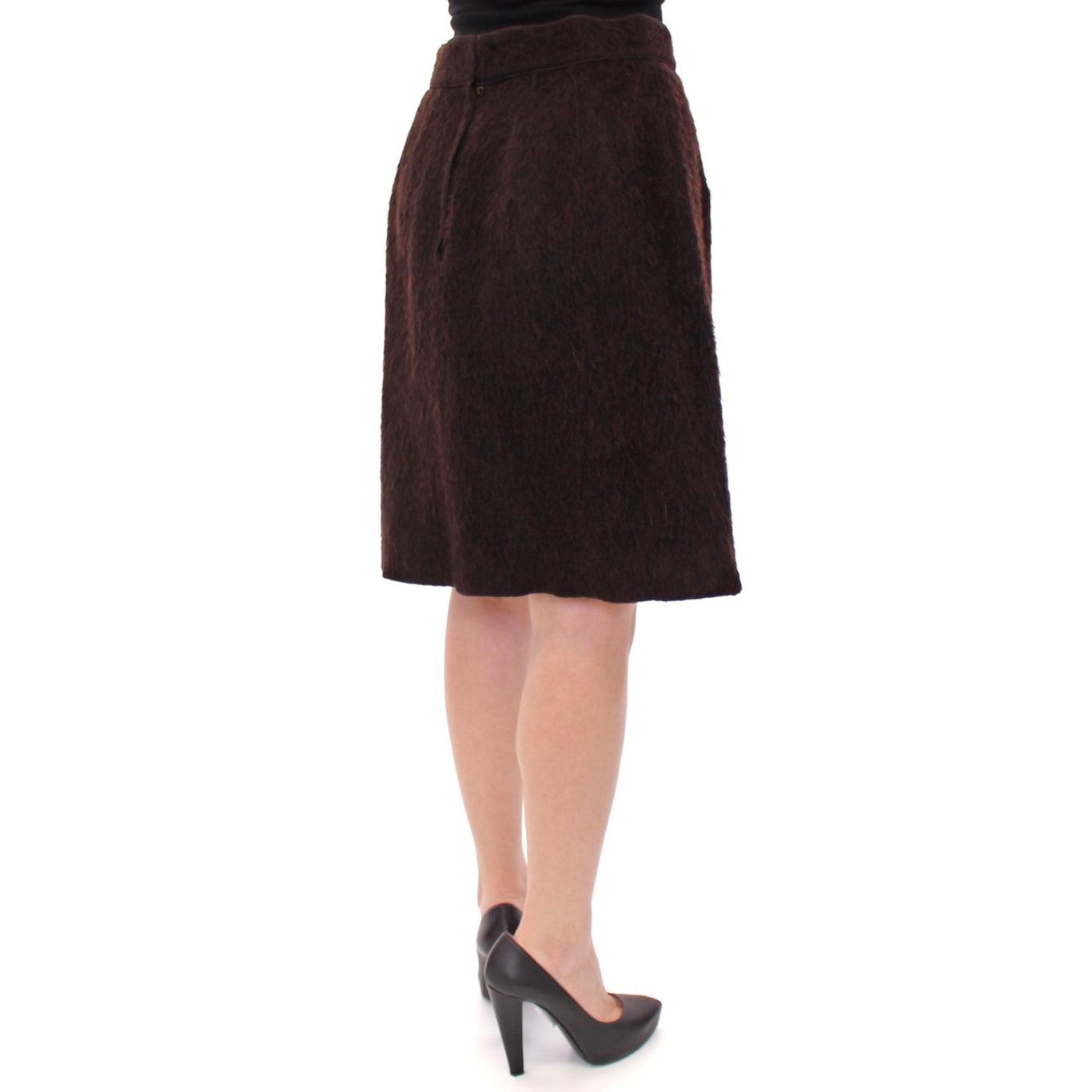 Brown Fur Above Knee Zipper Skirt - coffeewithmee2