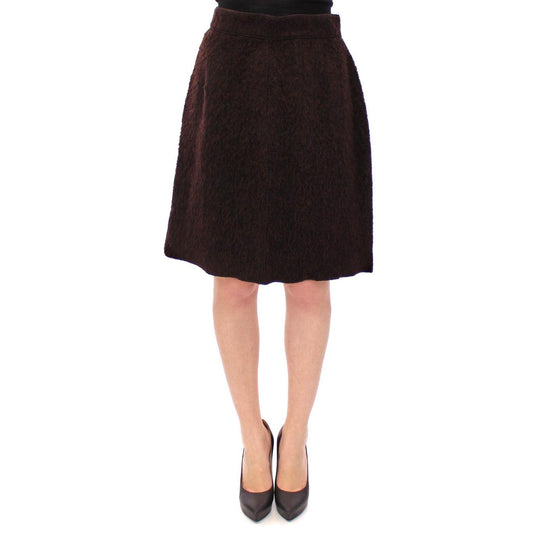 Brown Fur Above Knee Zipper Skirt - coffeewithmee2