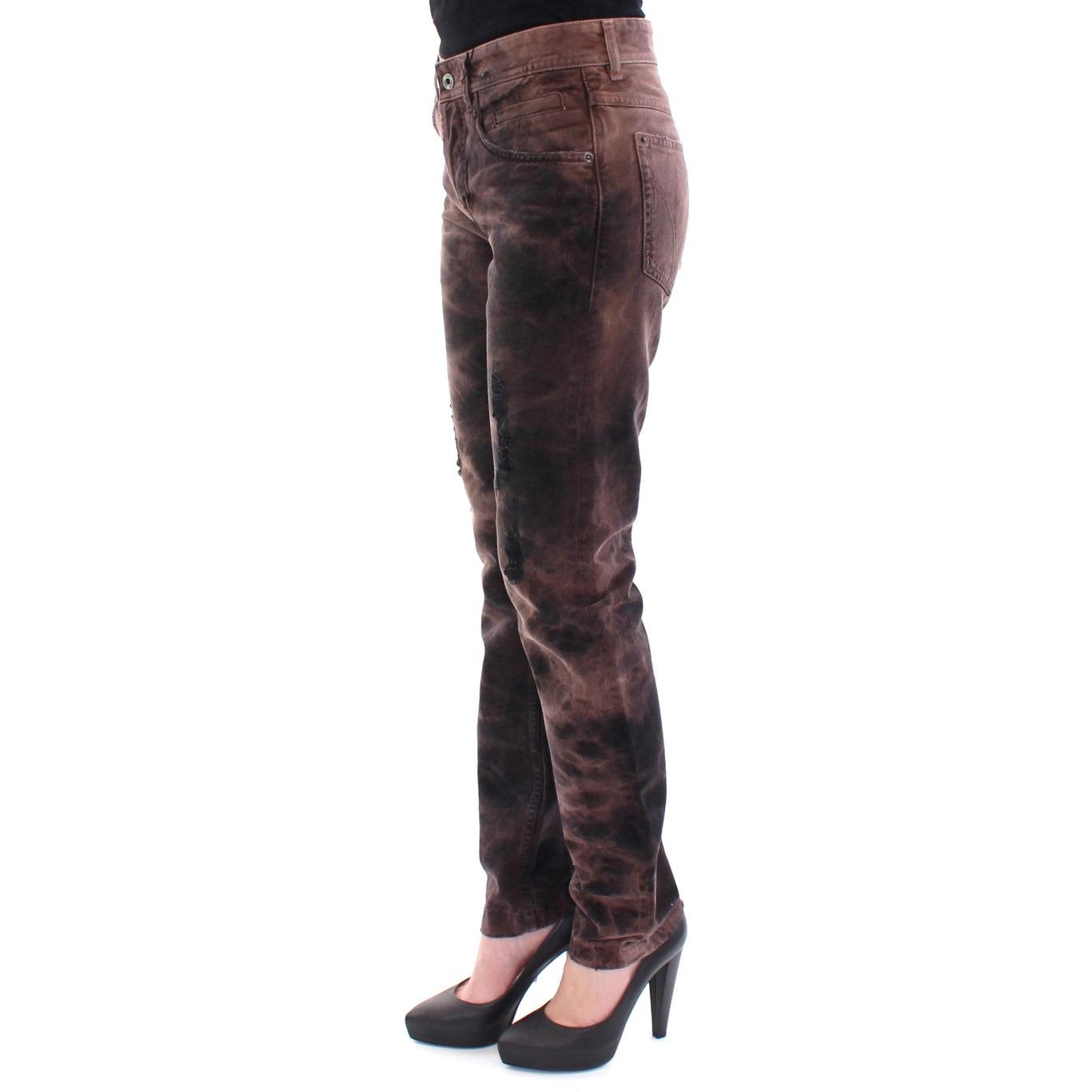 Brown Cotton Regular Fit STYLISH Jeans - coffeewithmee2