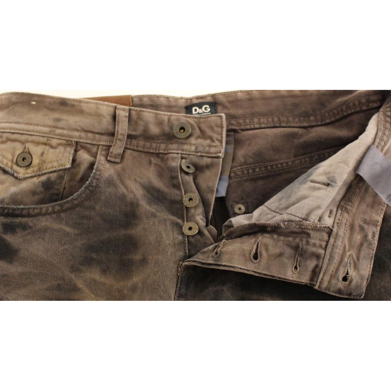 Brown Cotton Regular Fit STYLISH Jeans - coffeewithmee2