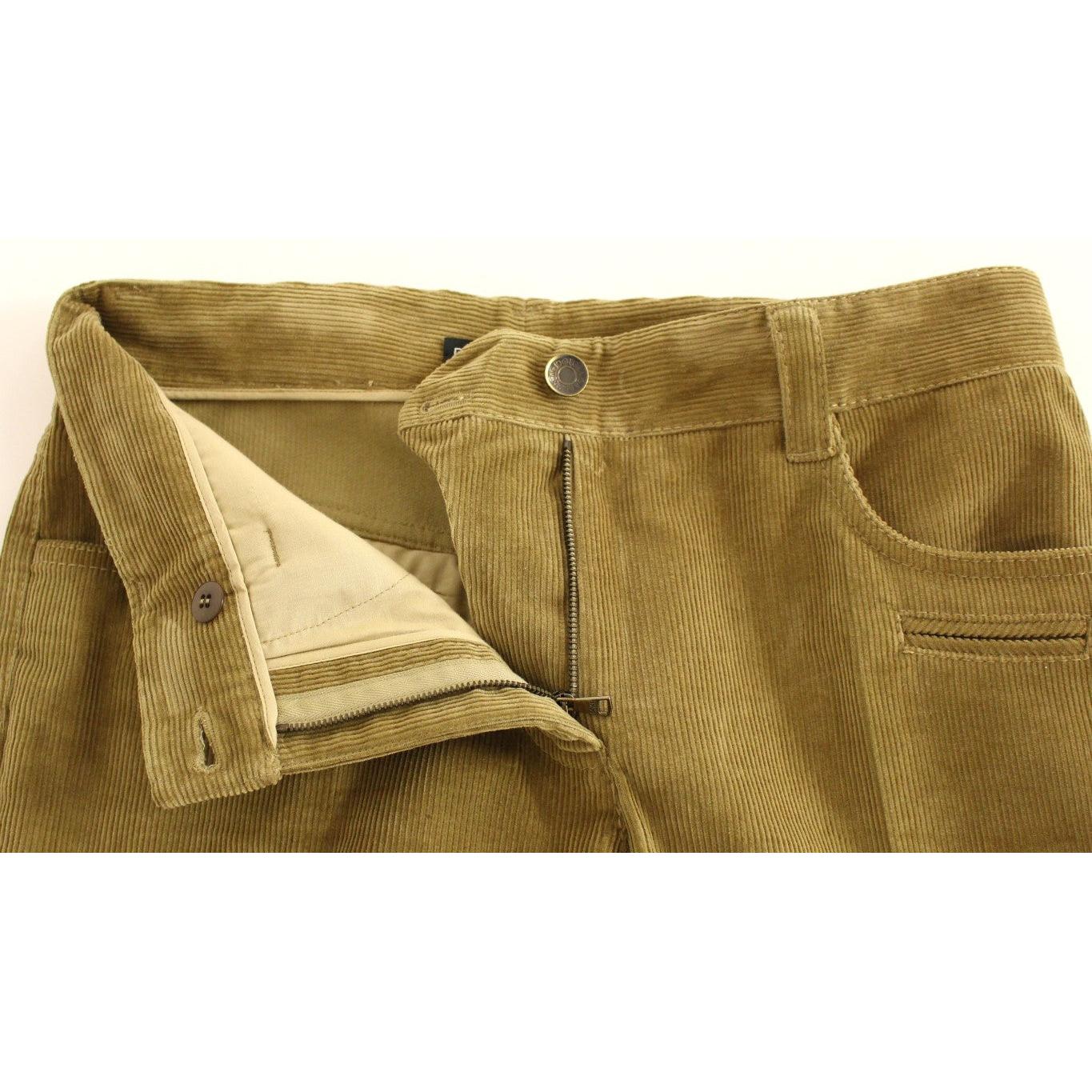 Brown Cotton Corduroys Jeans Pants - coffeewithmee2