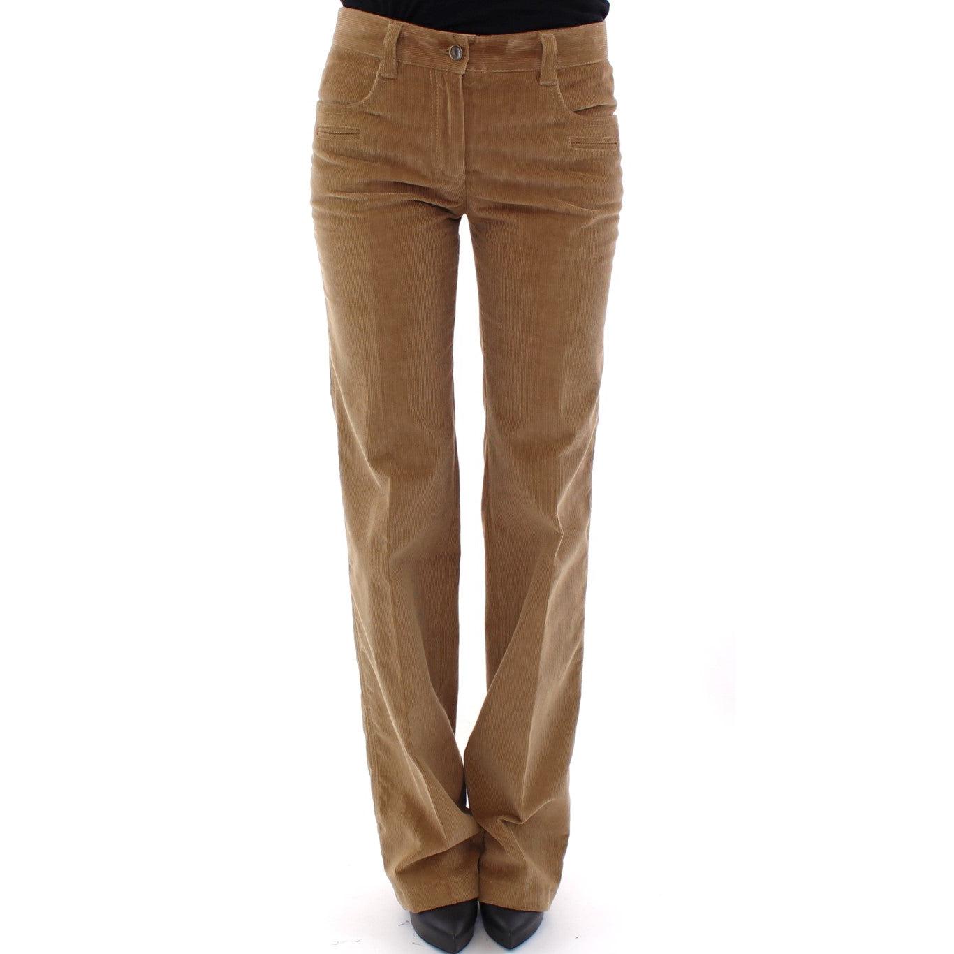 Brown Cotton Corduroys Jeans Pants - coffeewithmee2