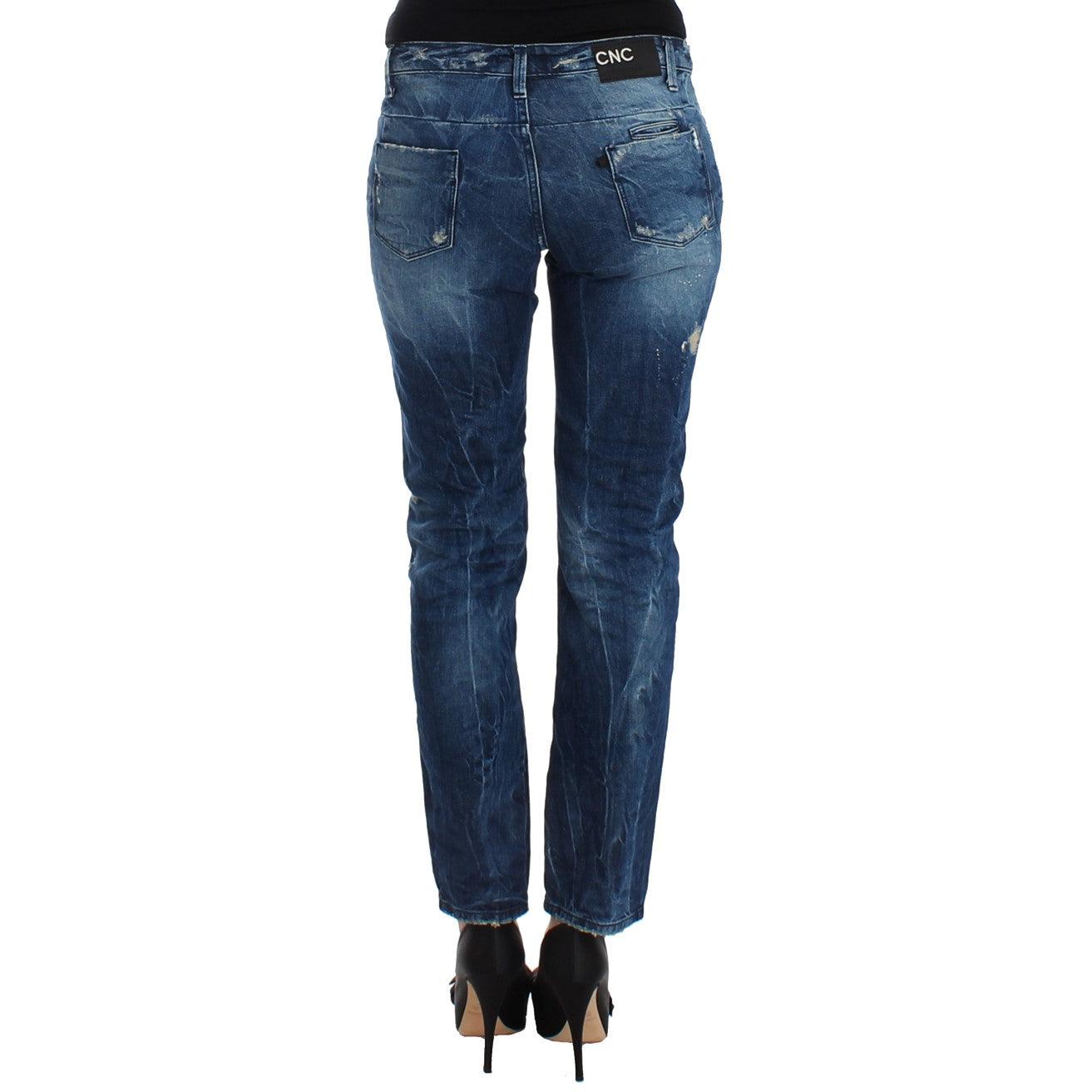 Blue distressed boyfriend jeans - coffeewithmee2