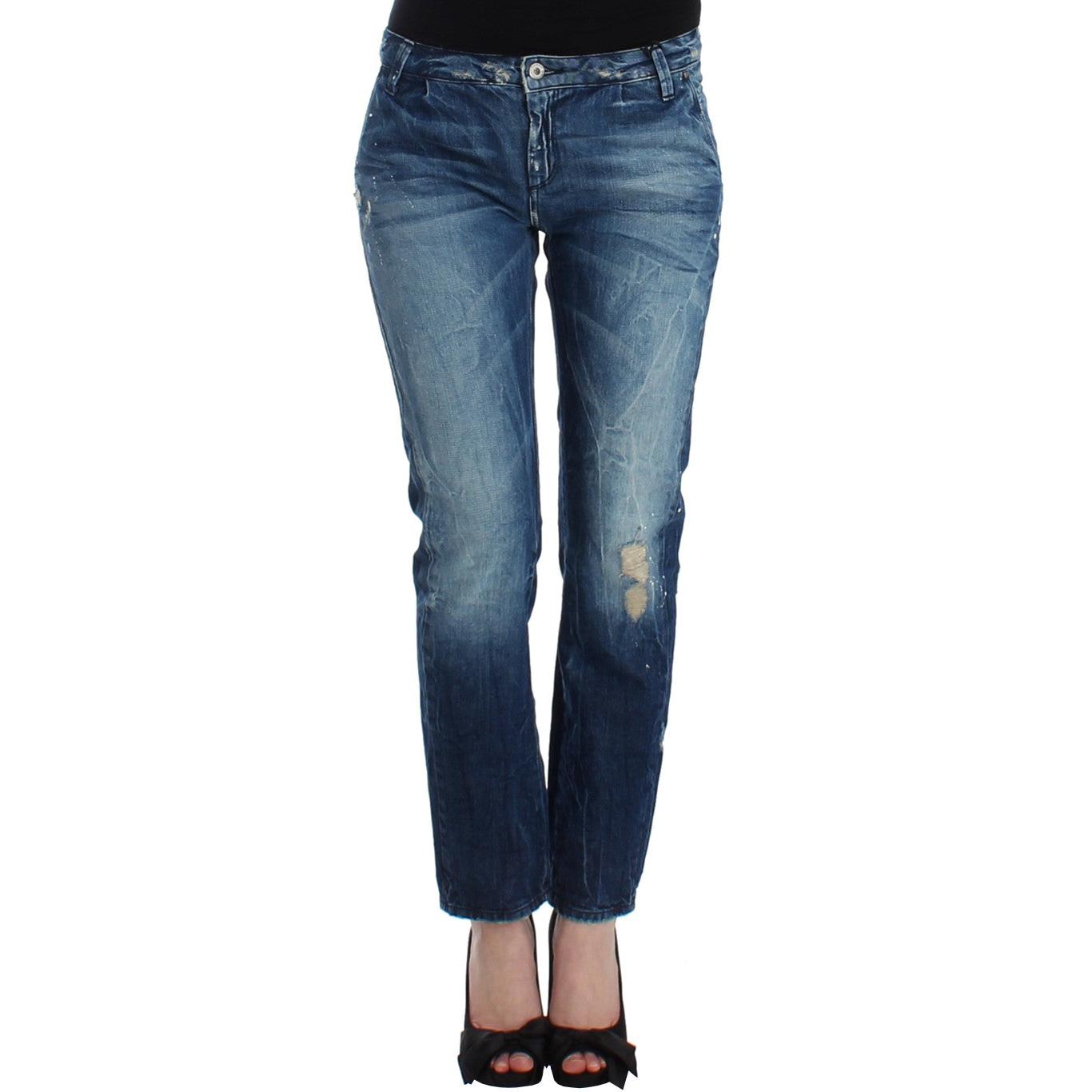 Blue distressed boyfriend jeans - coffeewithmee2
