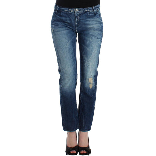 Blue distressed boyfriend jeans - coffeewithmee2
