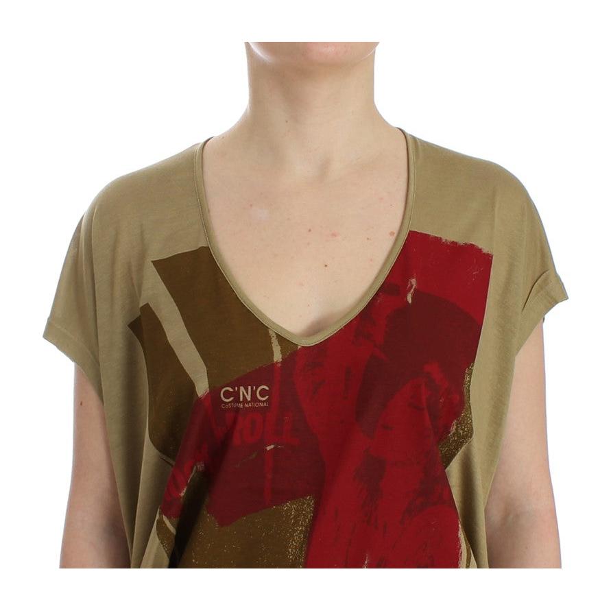 Green print shortsleeve t-shirt - coffeewithmee2