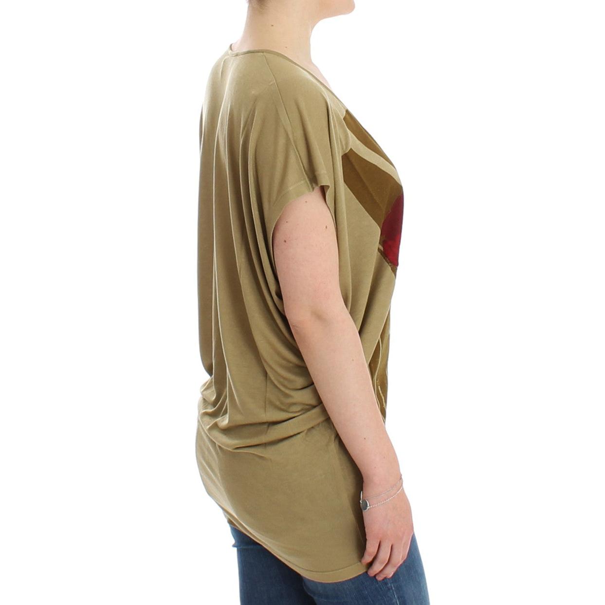 Green print shortsleeve t-shirt - coffeewithmee2