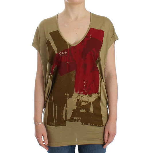 Green print shortsleeve t-shirt - coffeewithmee2