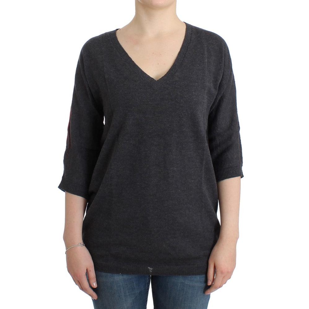 Gray short sleeved sweater - coffeewithmee2