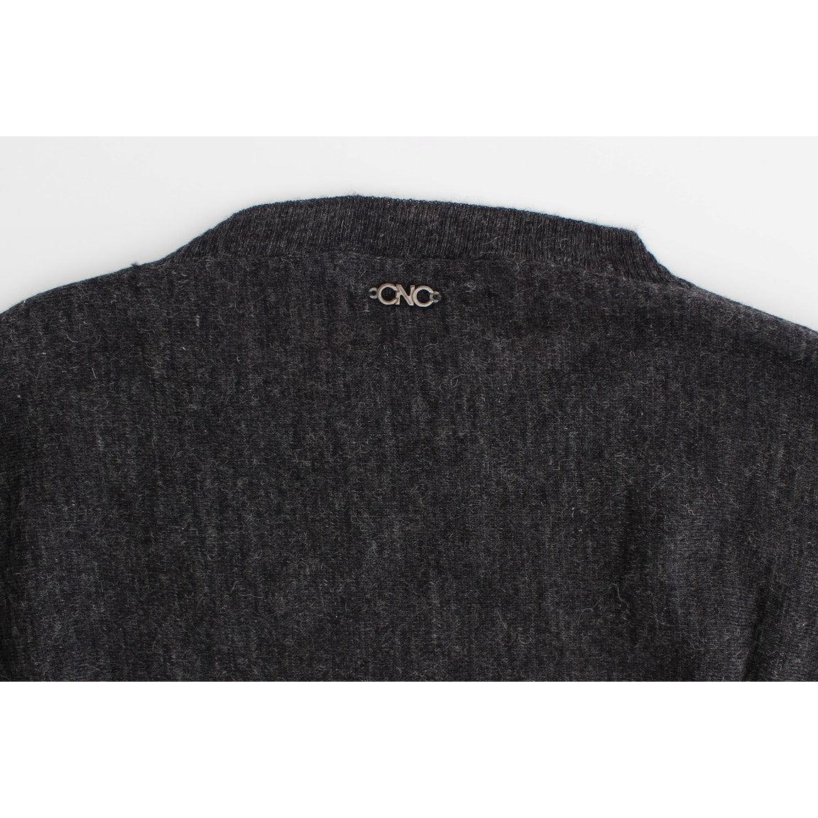 Gray knitted batwing sweater - coffeewithmee2