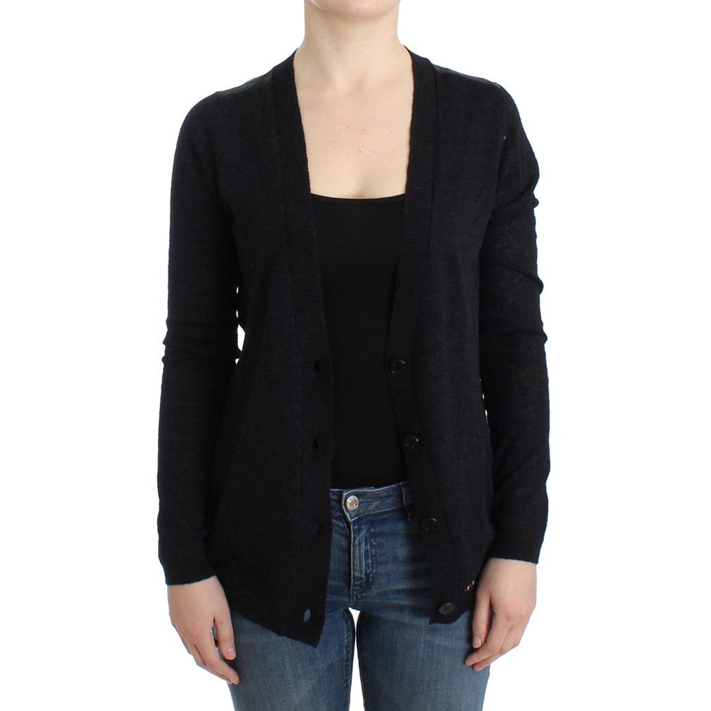 Gray wool alpaca cardigan - coffeewithmee2