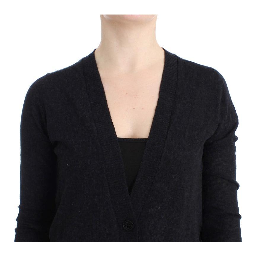 Gray wool alpaca cardigan - coffeewithmee2