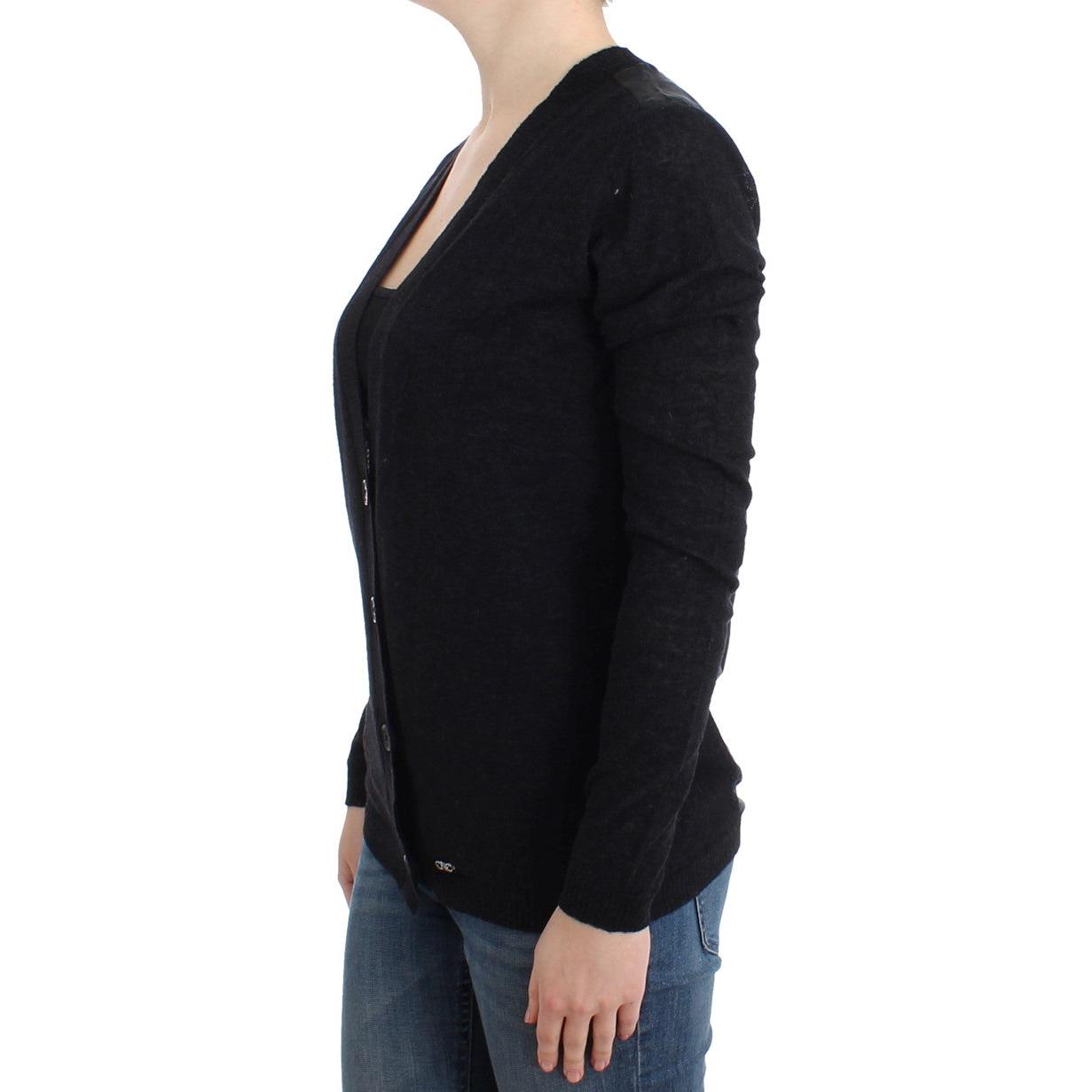 Gray wool alpaca cardigan - coffeewithmee2