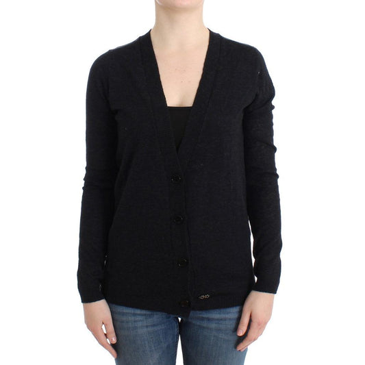 Gray wool alpaca cardigan - coffeewithmee2