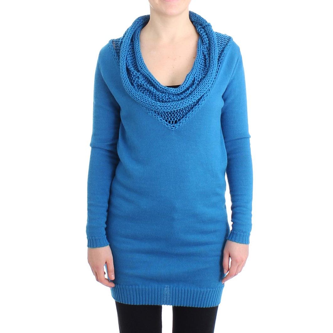 Blue scoopneck sweater - coffeewithmee2
