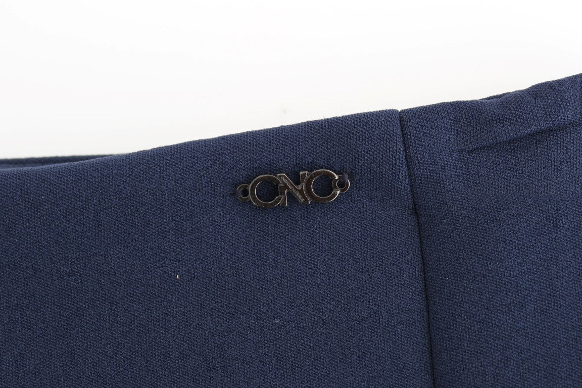 Blue nylon mini skirt - coffeewithmee2