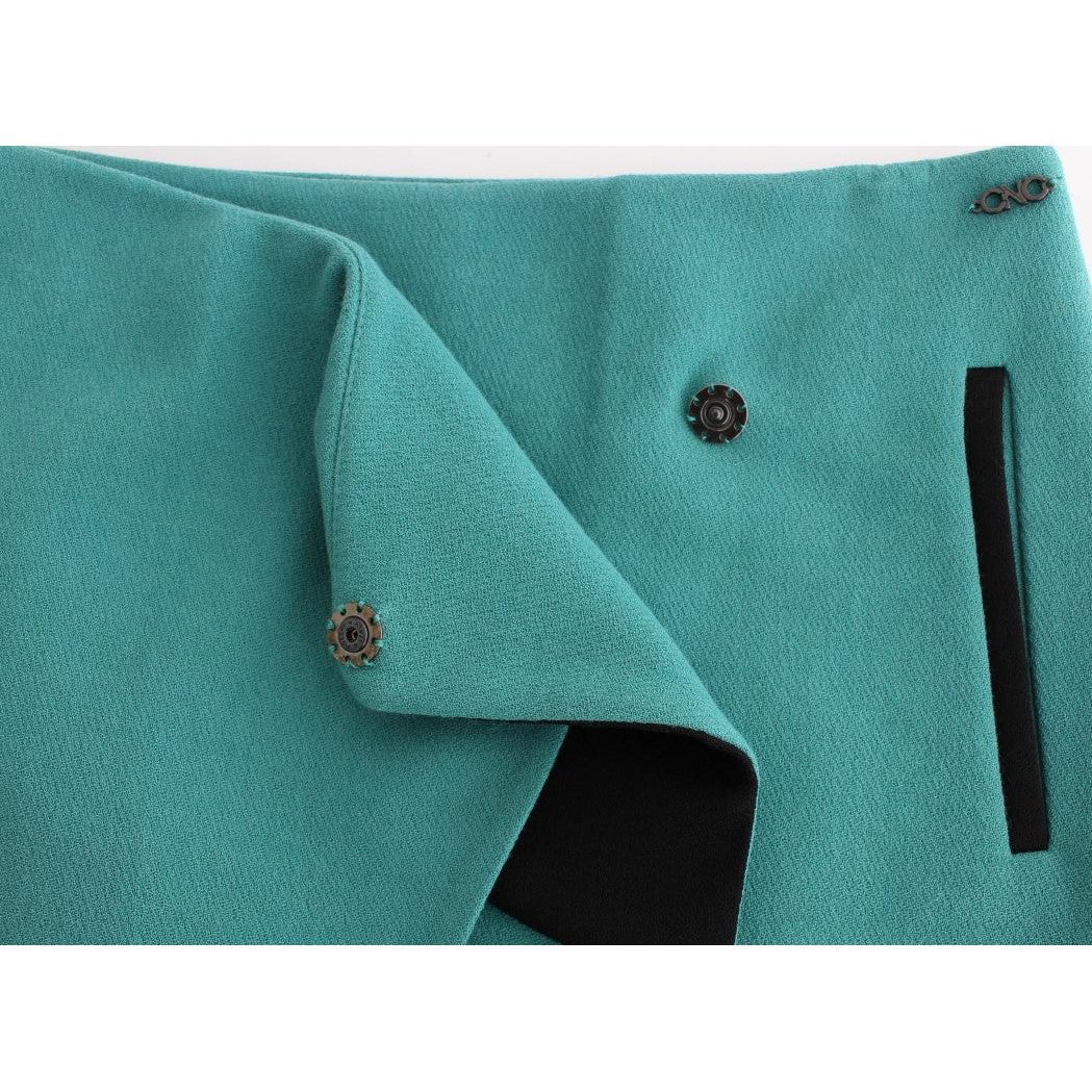 Blue wrap mini skirt - coffeewithmee2