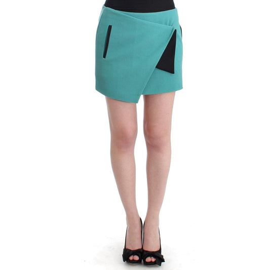 Blue wrap mini skirt - coffeewithmee2