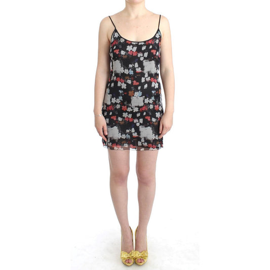 Floral silk mini dress - coffeewithmee2
