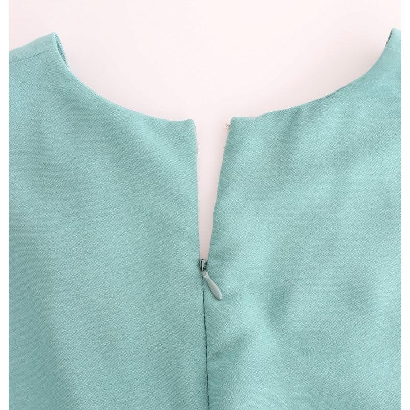 Green 3/4 sleeved sheath dress - coffeewithmee2