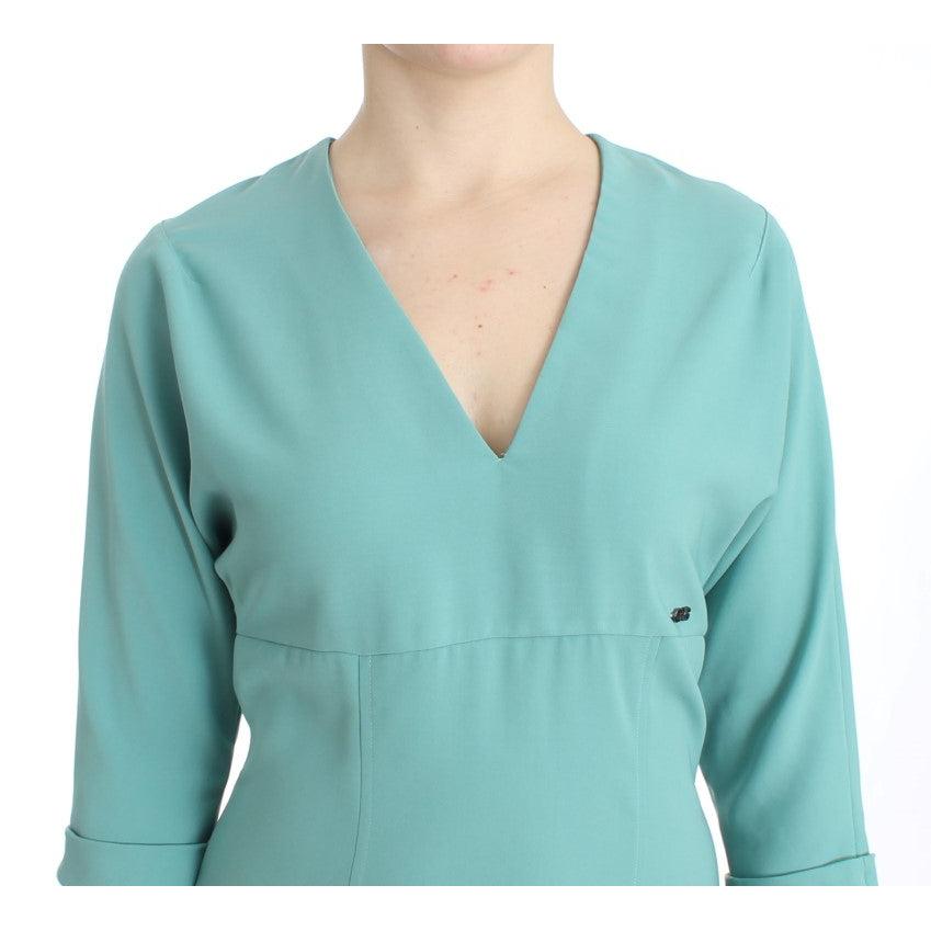 Green 3/4 sleeved sheath dress - coffeewithmee2