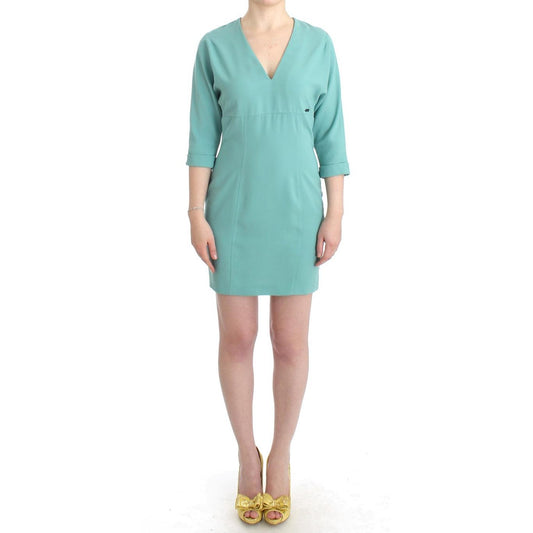Green 3/4 sleeved sheath dress - coffeewithmee2