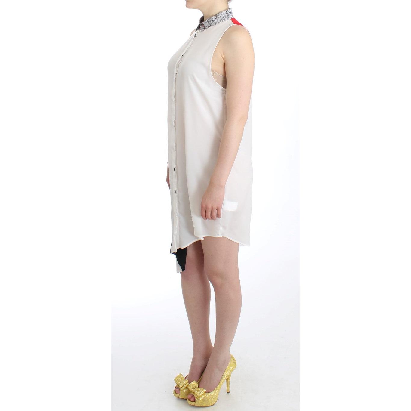 White shirt assymetric hem dress - coffeewithmee2