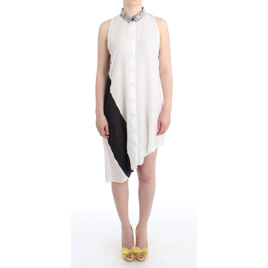 White shirt assymetric hem dress - coffeewithmee2