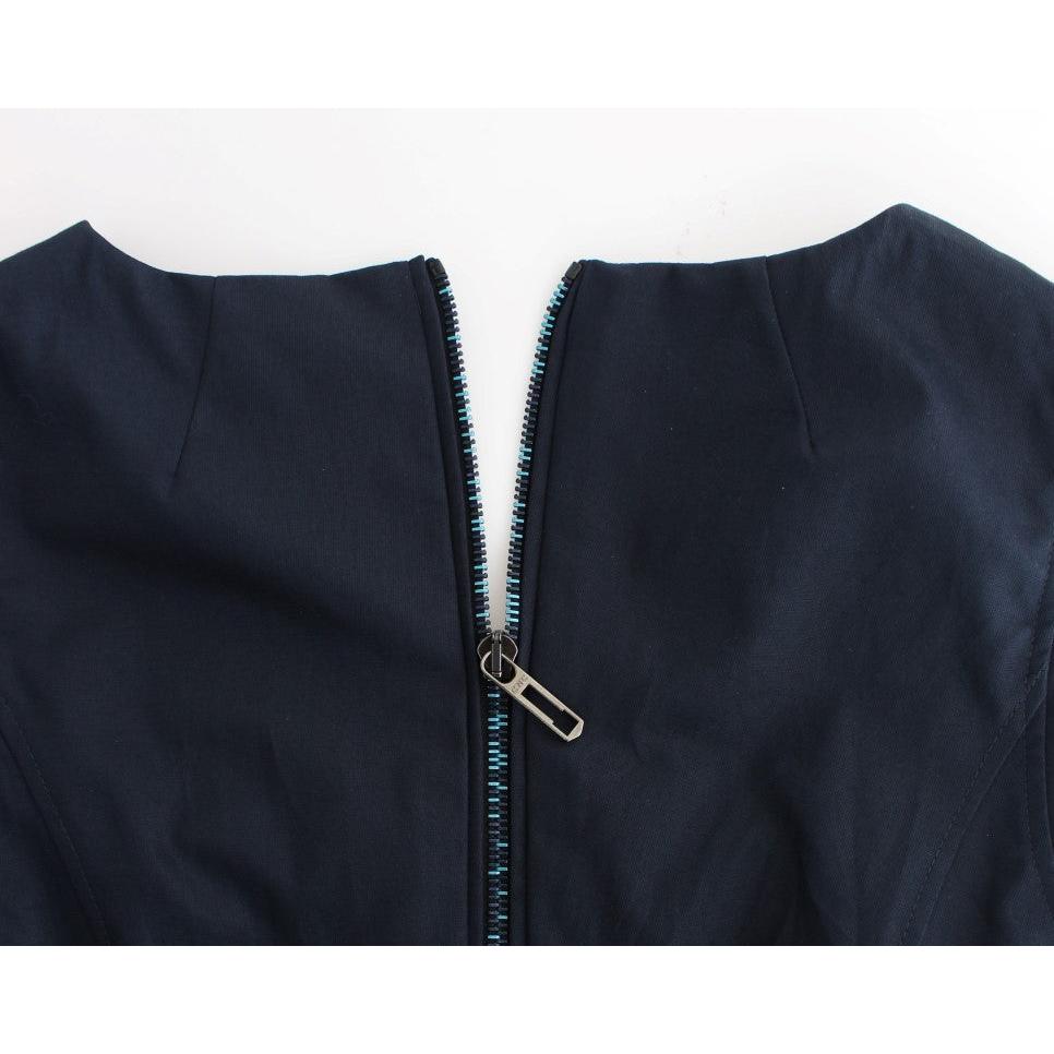 Blue pencil cotton dress - coffeewithmee2