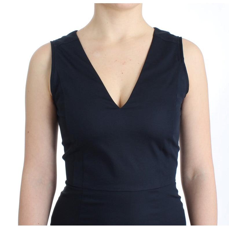 Blue pencil cotton dress - coffeewithmee2