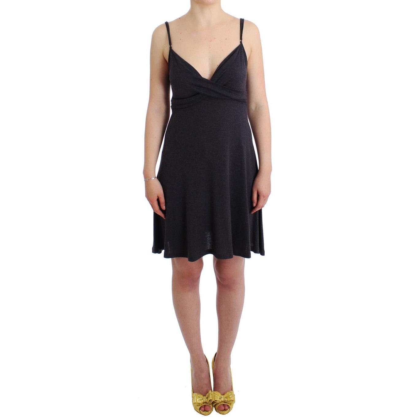 Gray knitted A-line dress - coffeewithmee2