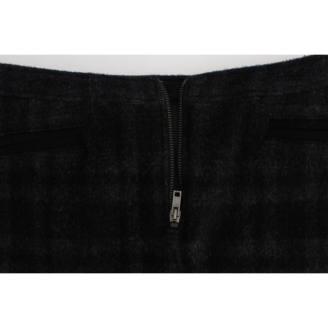 Gray checkered mini skirt - coffeewithmee2