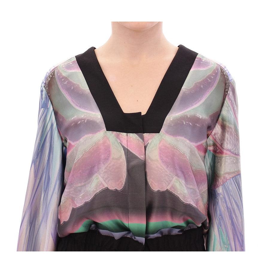 Multicolor silk blouse jacket - coffeewithmee2