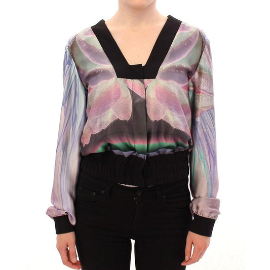 Multicolor silk blouse jacket - coffeewithmee2